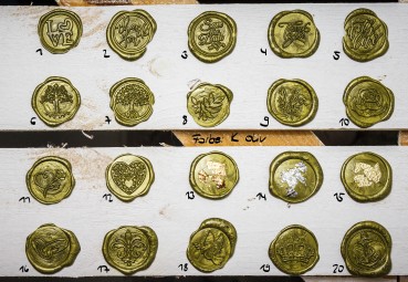 Wachssiegel selbstklebend 10er Set WASS009 - Motiv 9 Olivenzweig